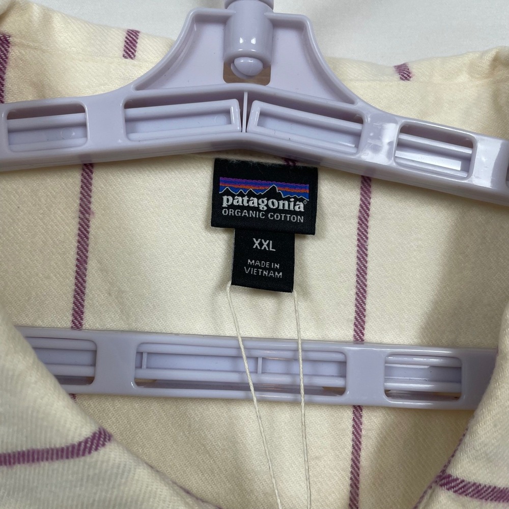 Patagonia Organic Cotton Fjord Flannel Shirt Woodland Natural XXL NWT MSRP $99 - Picture 3 of 11